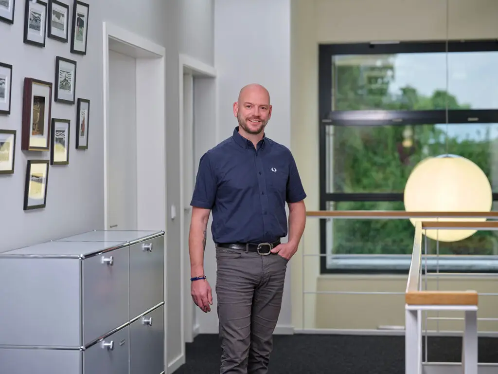 Portrait of the head of project and sales.