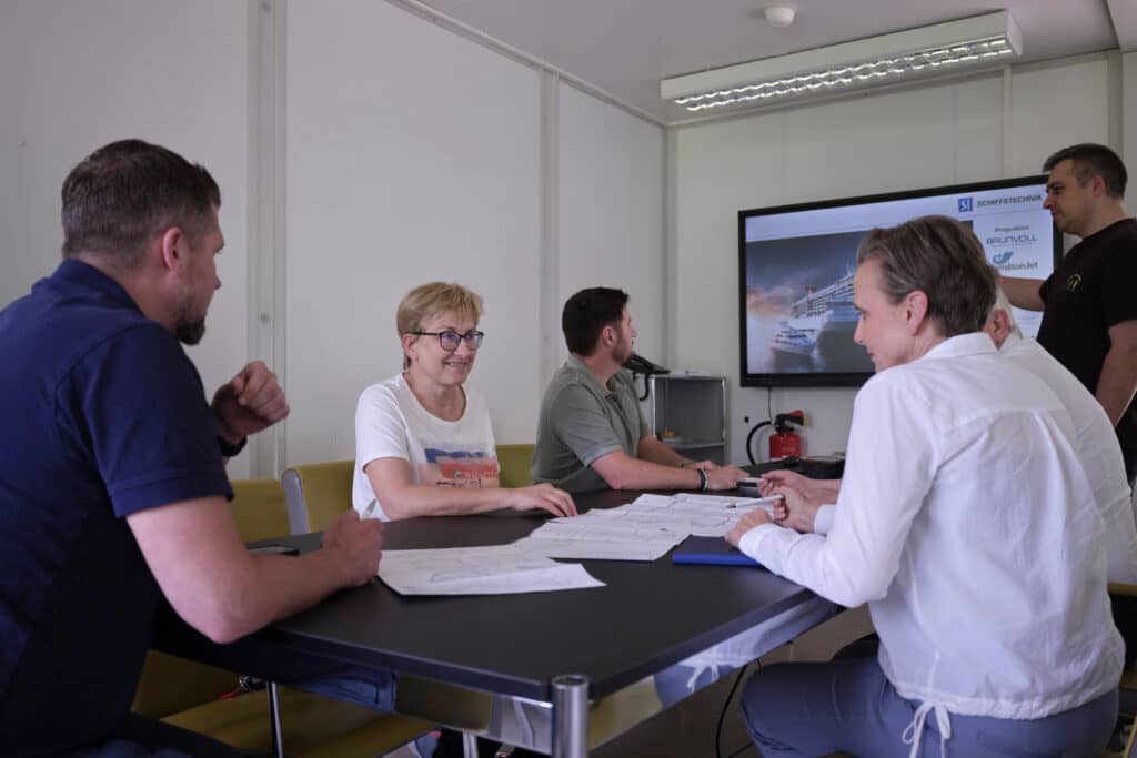 The team management team having a meeting.